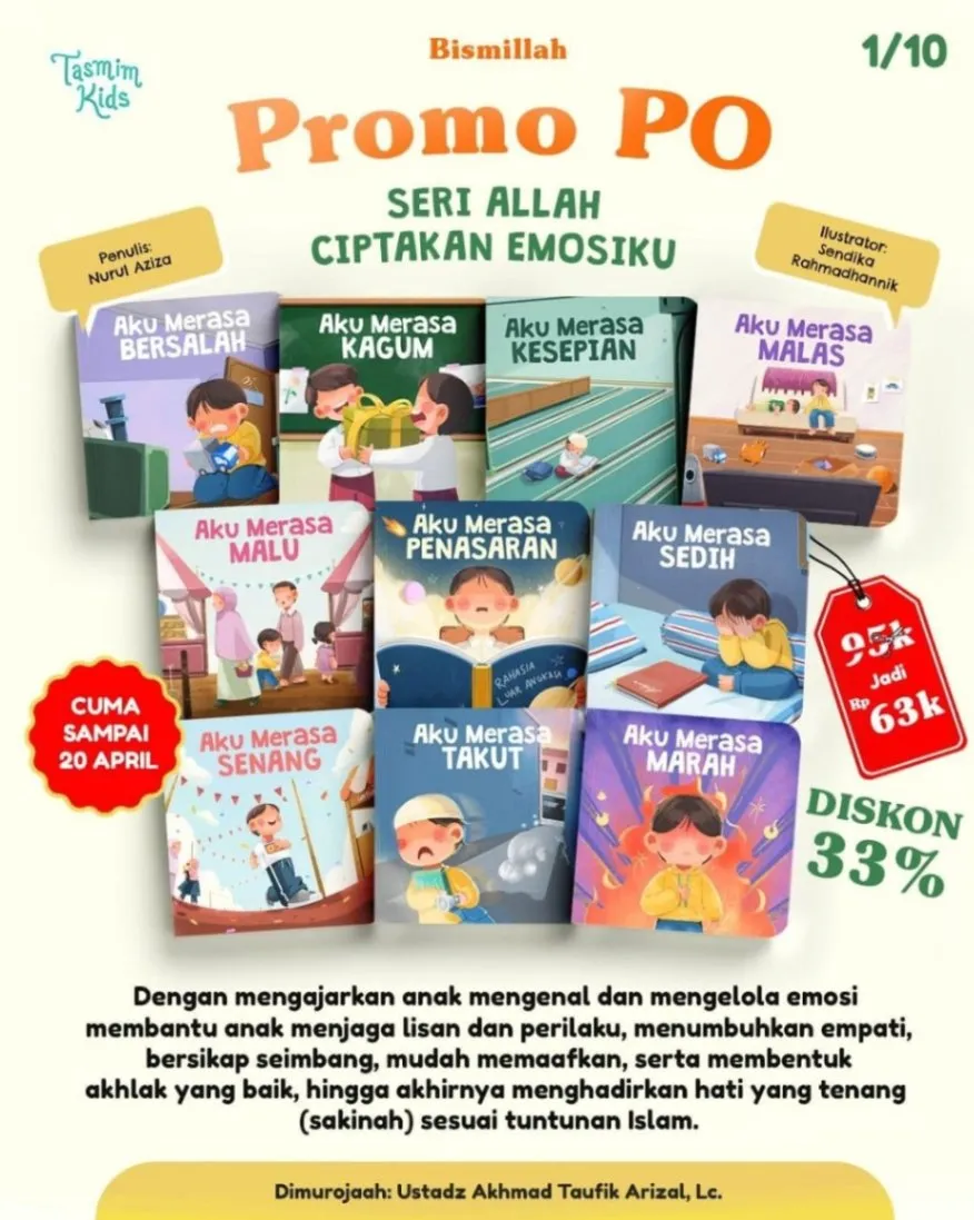 Seri Allah Ciptakan Emosiku (1 Set Isi 10 Buku) | Tasmim Kids